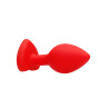 Ouch! Plug Bijou Anal Silicone Heart Rouge 6 x 2.8 cm